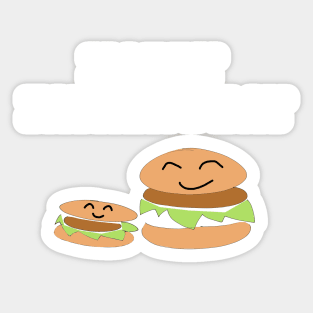 Happy Fathers Day with Burgers Sticker